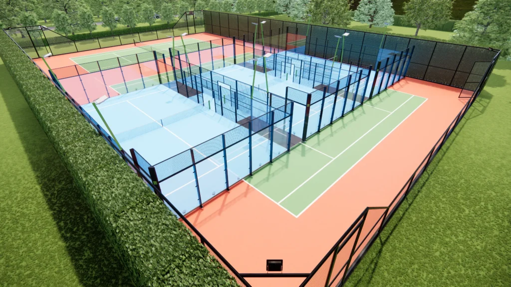 Flexibele padelbanen zonder betonfundering